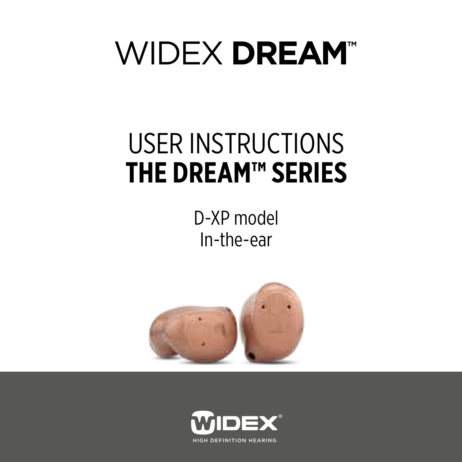 Widex D-XP User Manual