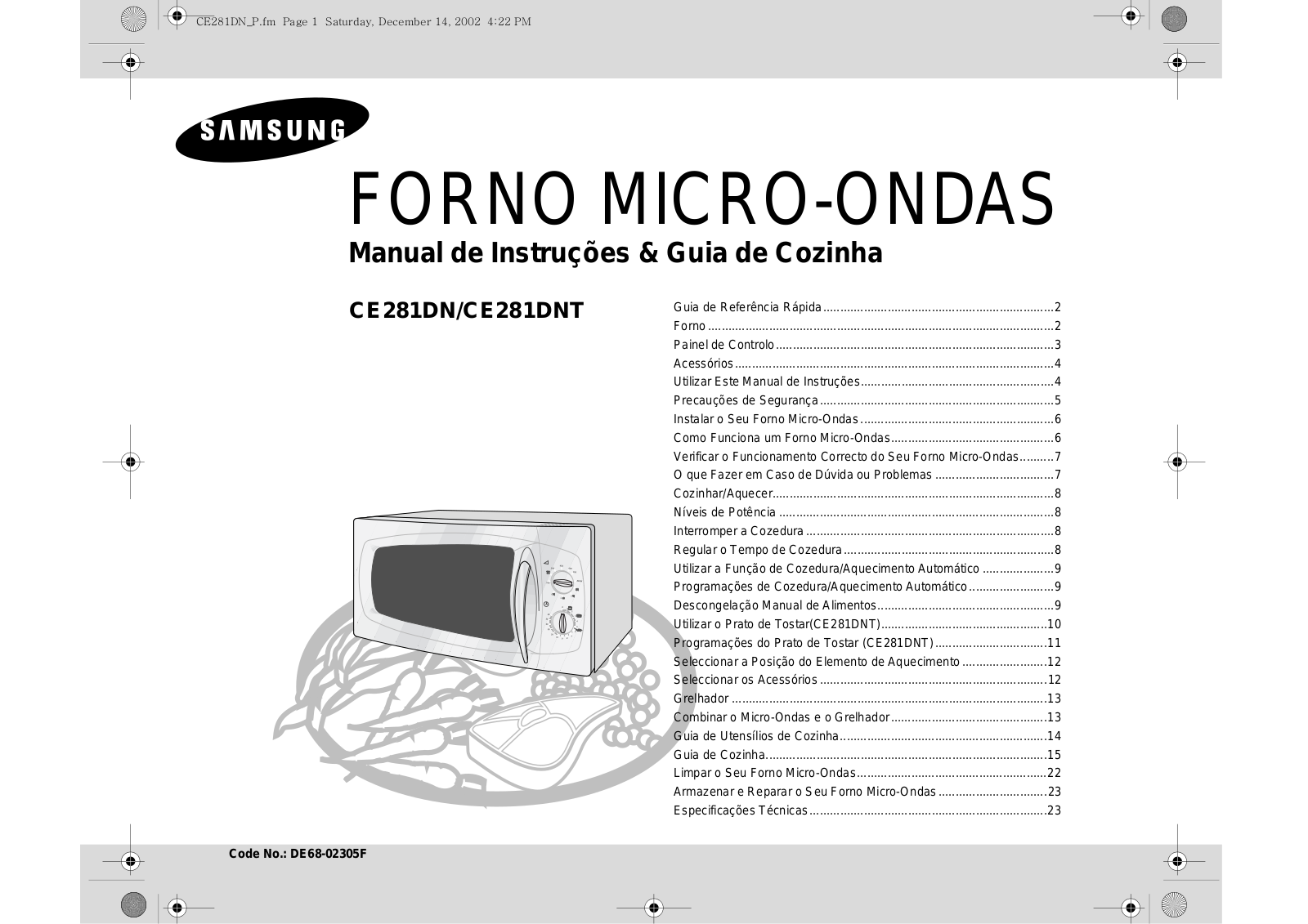 Samsung CE281DN, CE281DNT User Manual