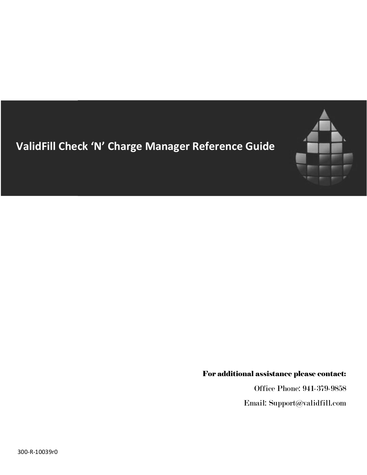 ValidFill PS015SA001 User Manual