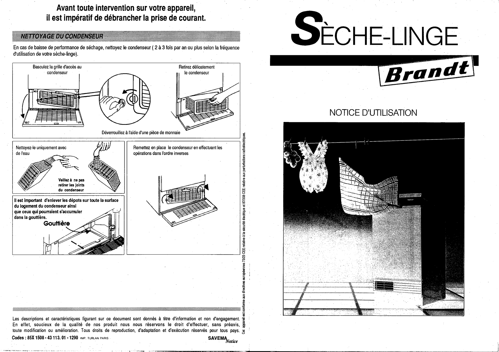 BRANDT SLC995B User Manual