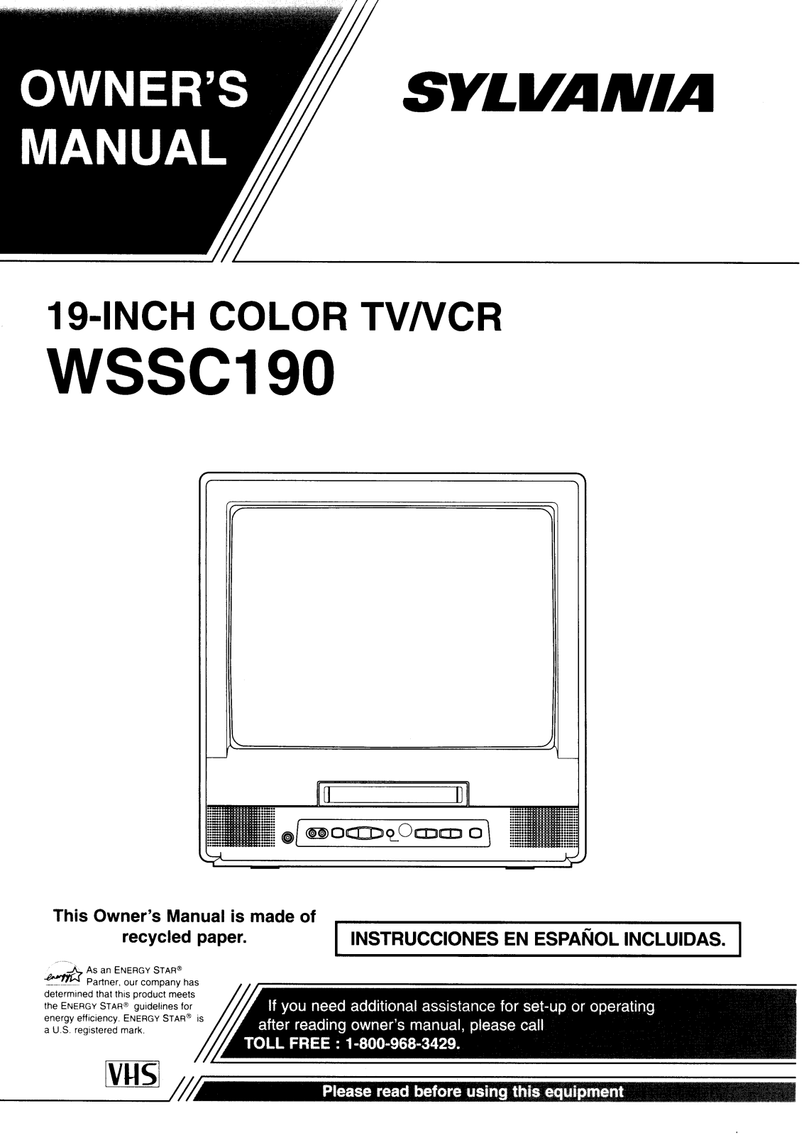 FUNAI WSSC190, WSSC190 User Manual