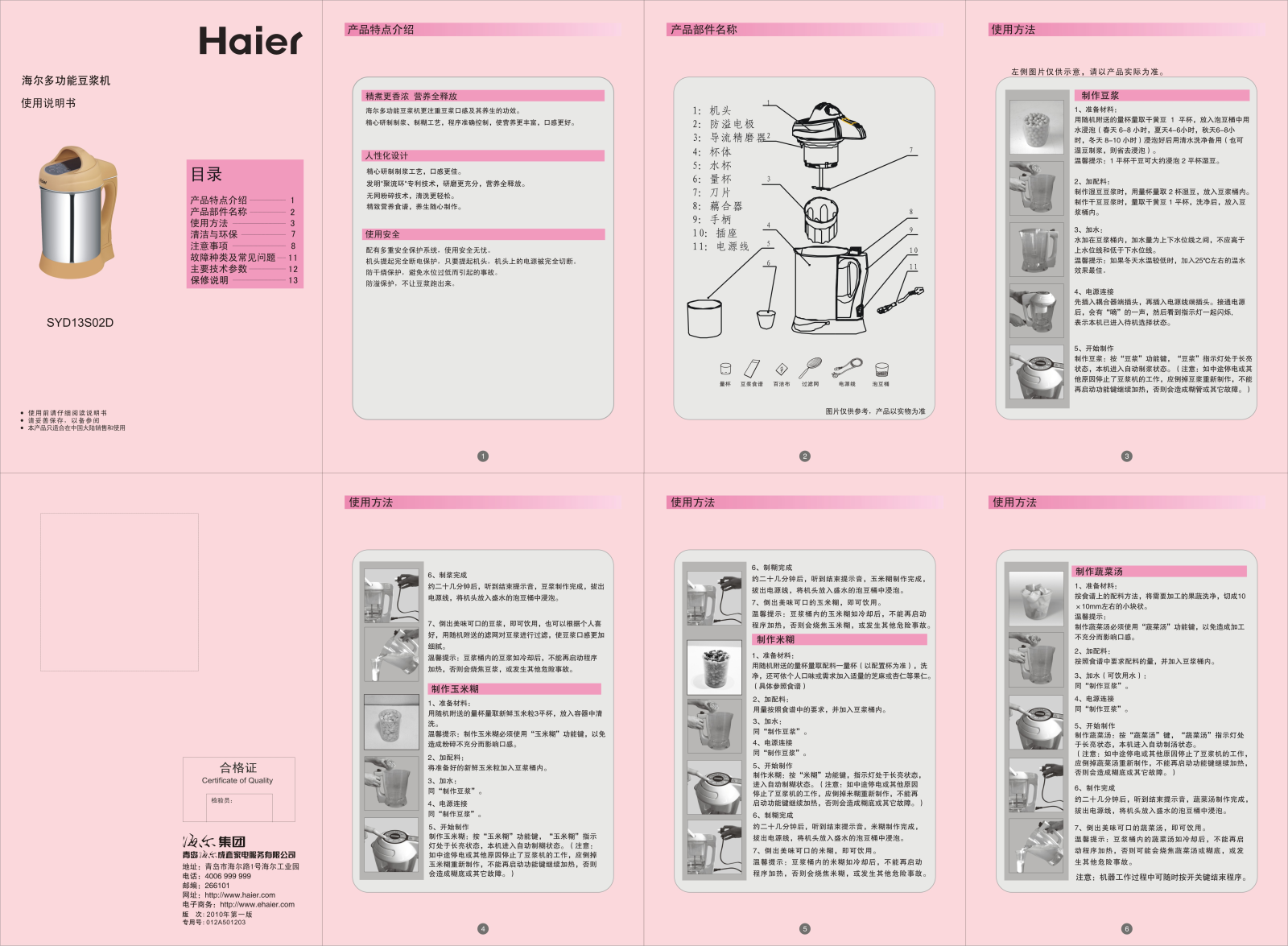 Haier SYD13S02D User Manual