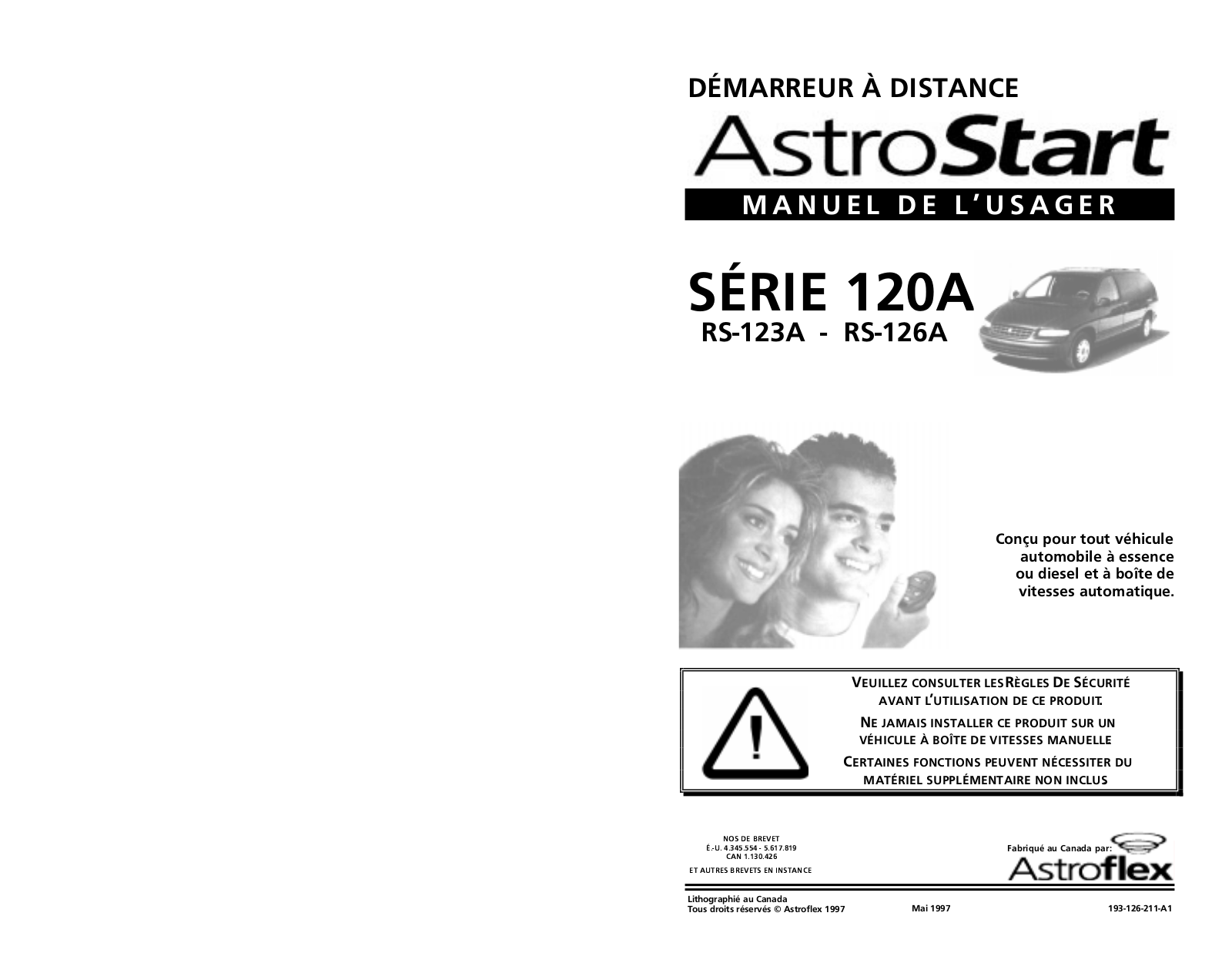 Astroflex RS-120A Instruction Manual