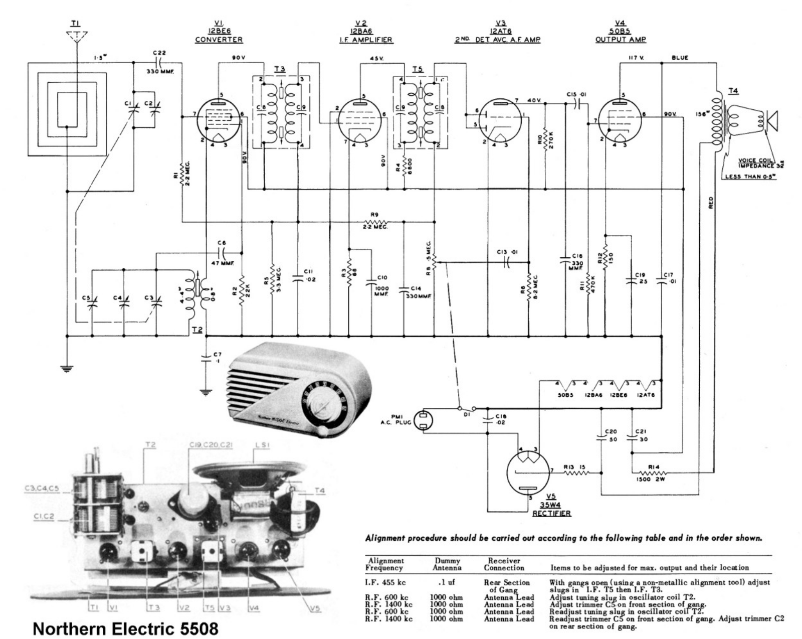 Northern Electric 5508 schematic