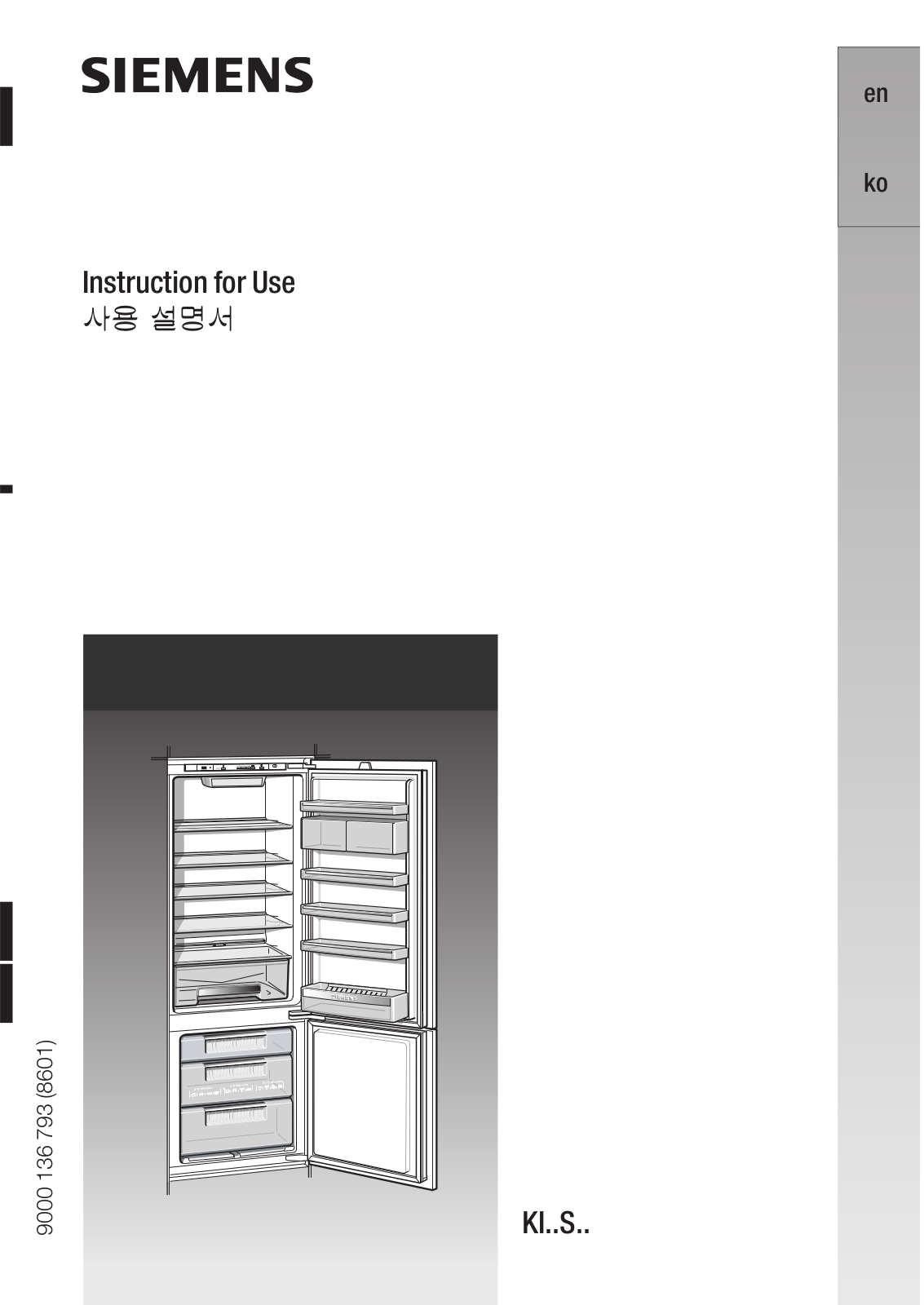 Siemens KI38SA40RK User Manual