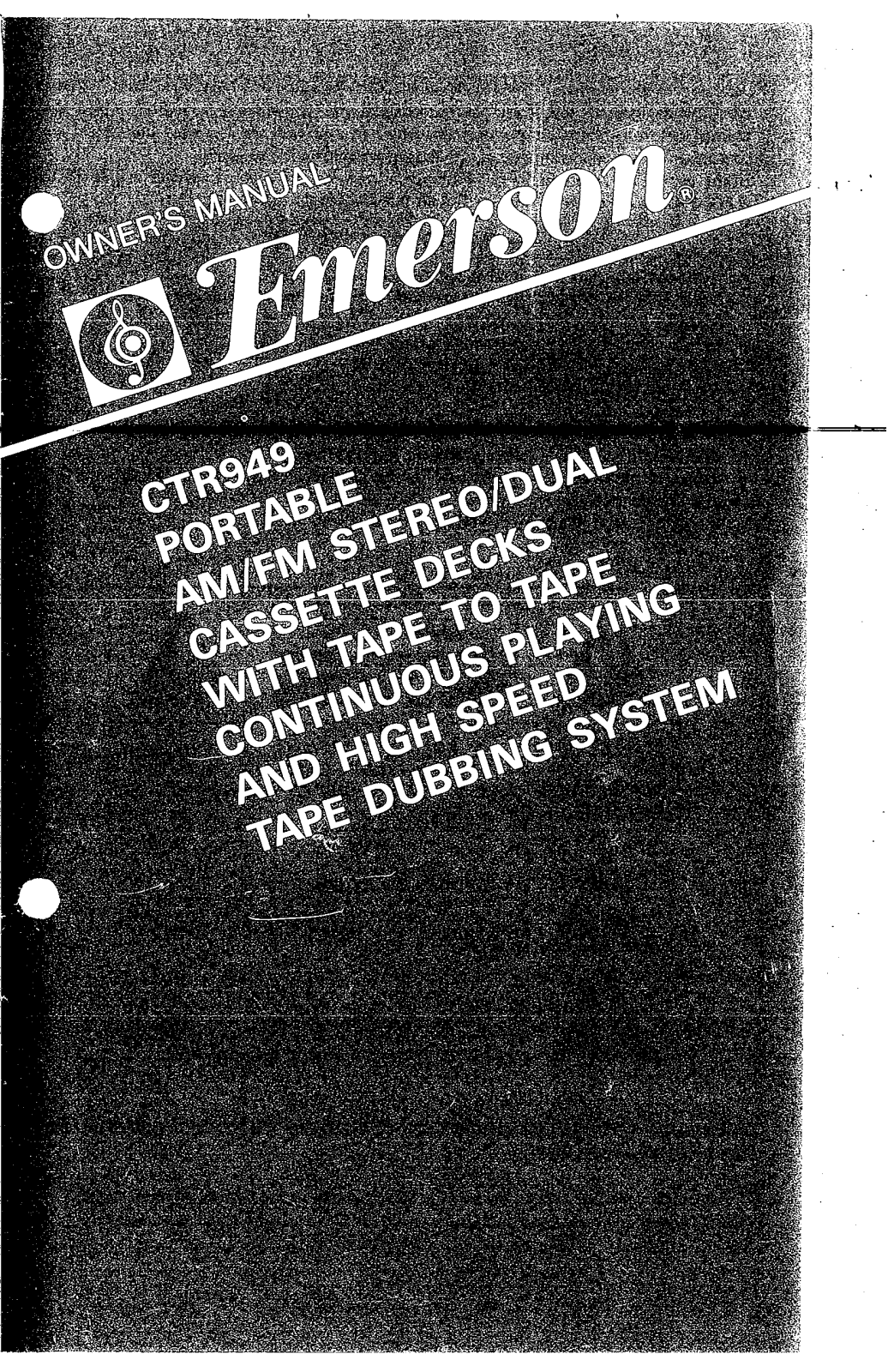 EMERSON CTR949 User Manual