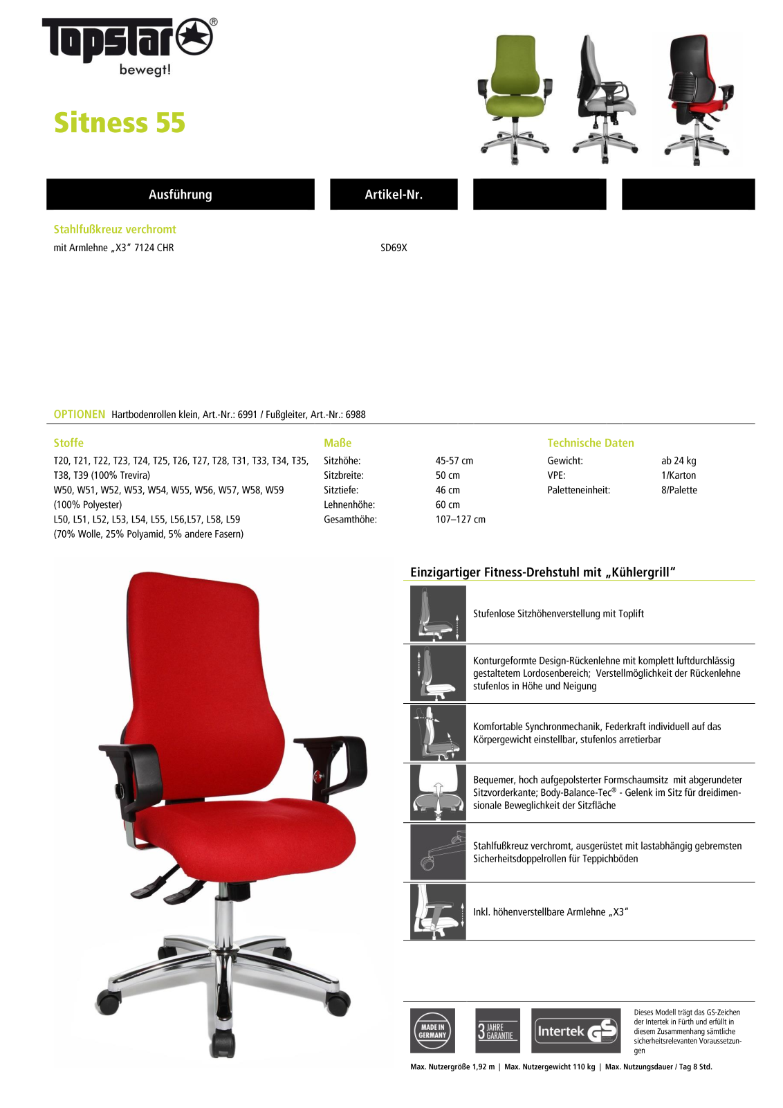 TOPSTAR Sitness 55 Service Manual