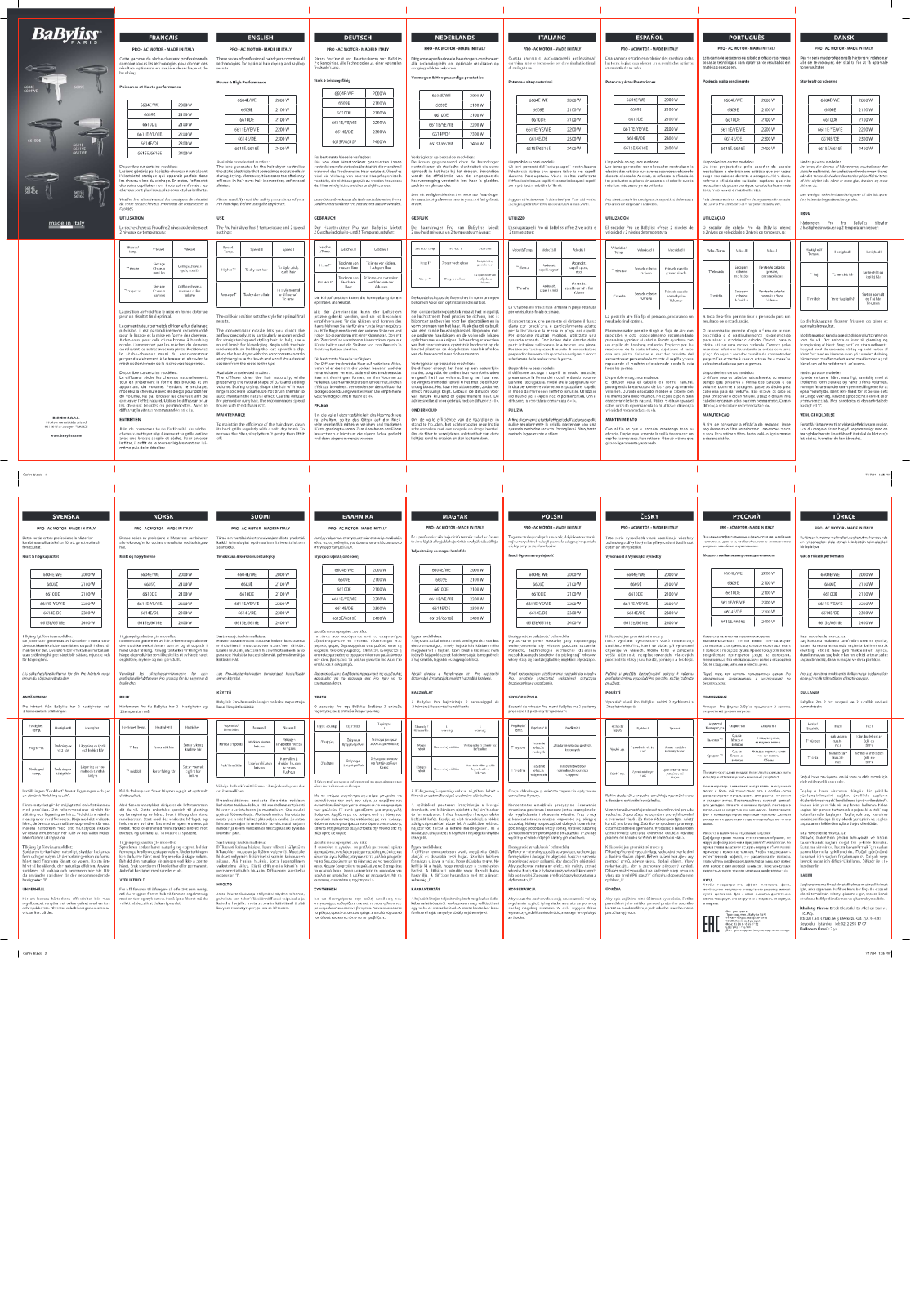 Babyliss 6610DE User Manual