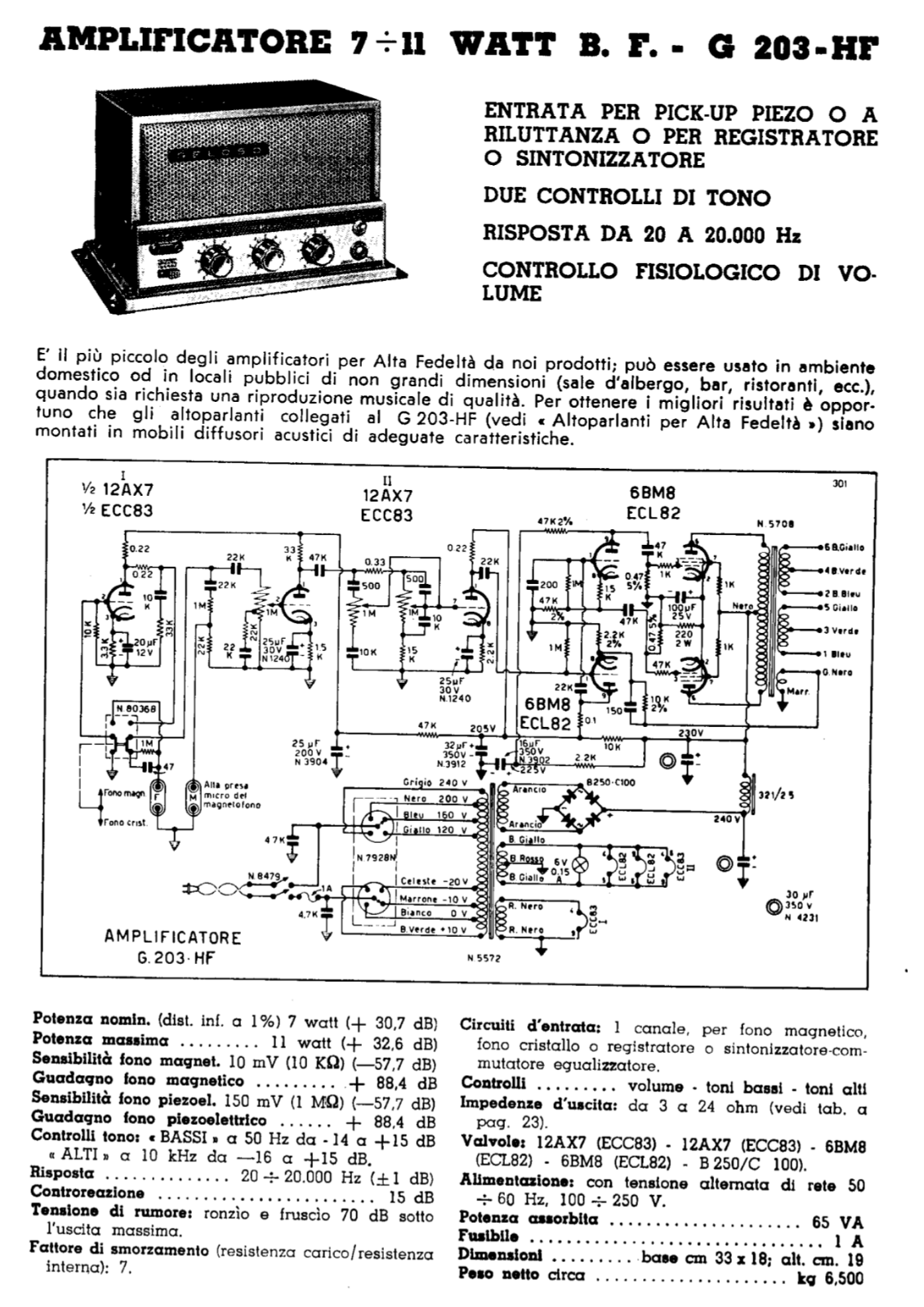 Geloso g203hf Specification