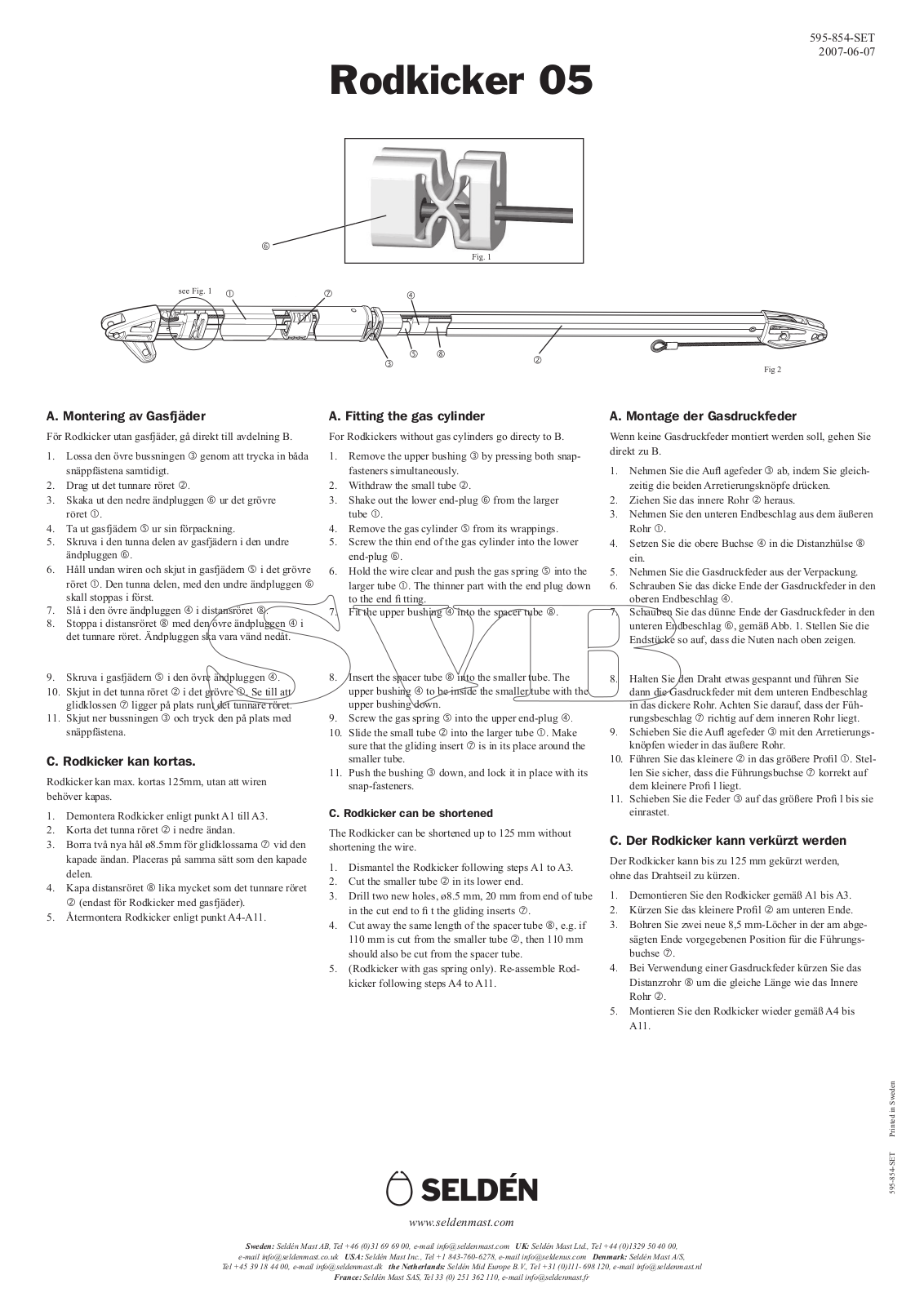 SELDEN Rodkicker 05 User guide - ManualMachine.com