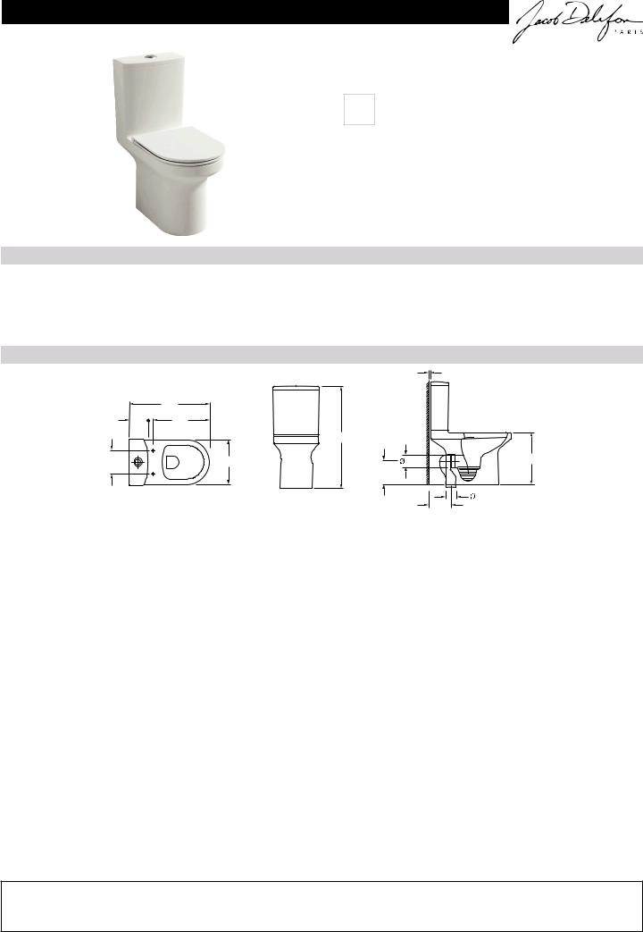 Jacob Delafon ELITE E29723-00 Datasheet