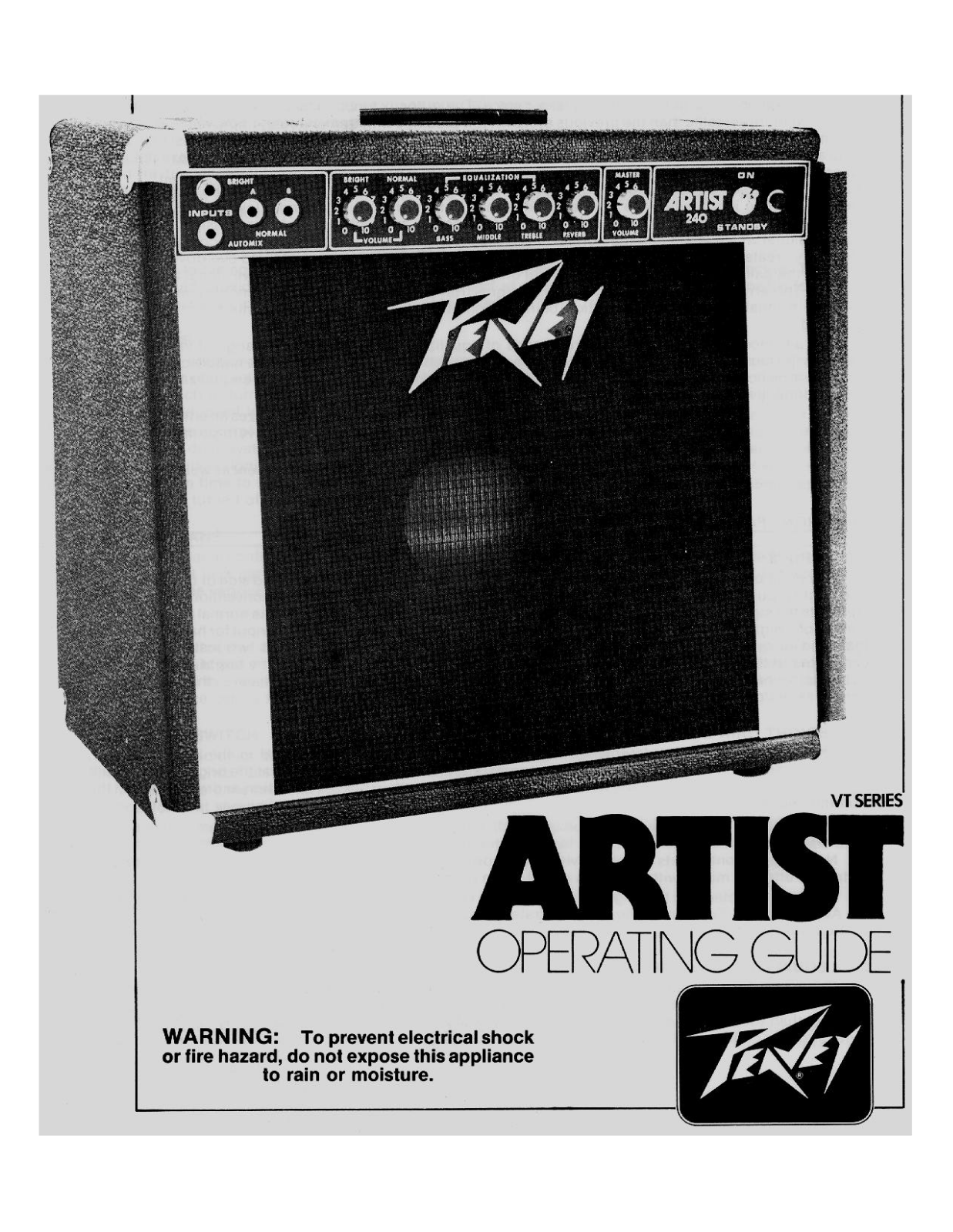 Peavey Artist V T User Manual