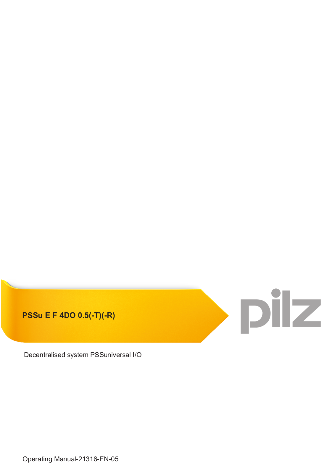 Pilz PSSu E F 4DO 0.5 User Manual