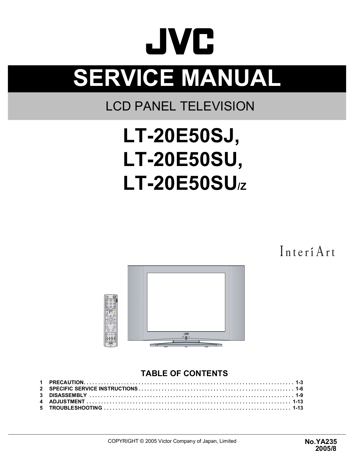 JVC LT-20E50SJ/SU Schematic