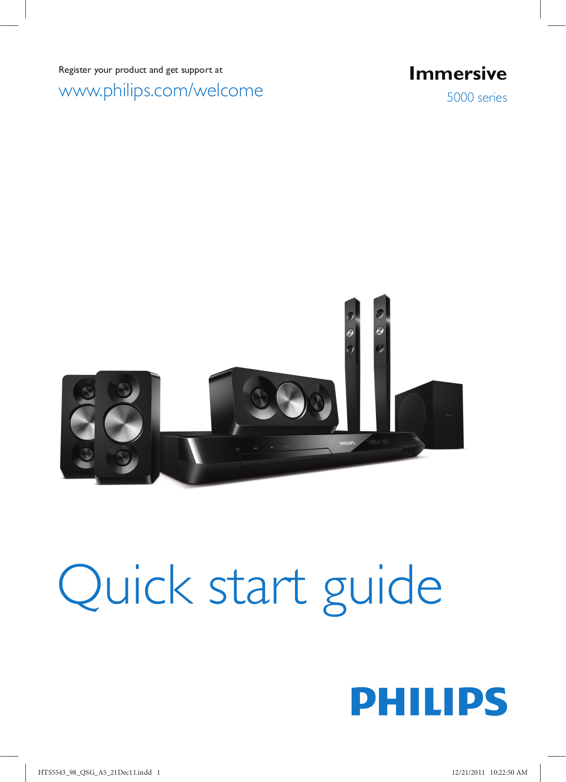 Philips 5000 Quick start guide