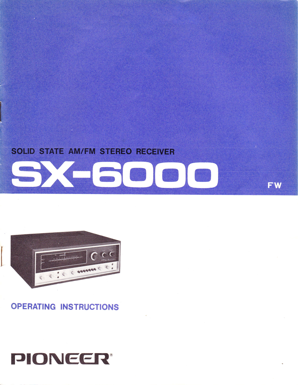 Pioneer SX-6000 Owners manual