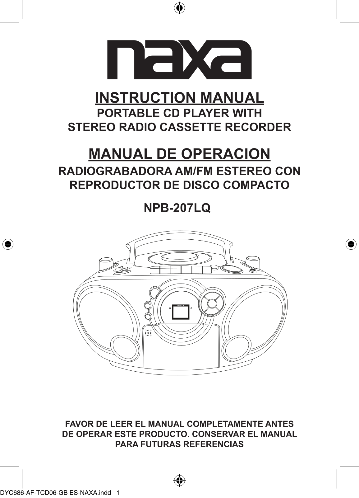 Naxa NPB-207 LQ User Manual