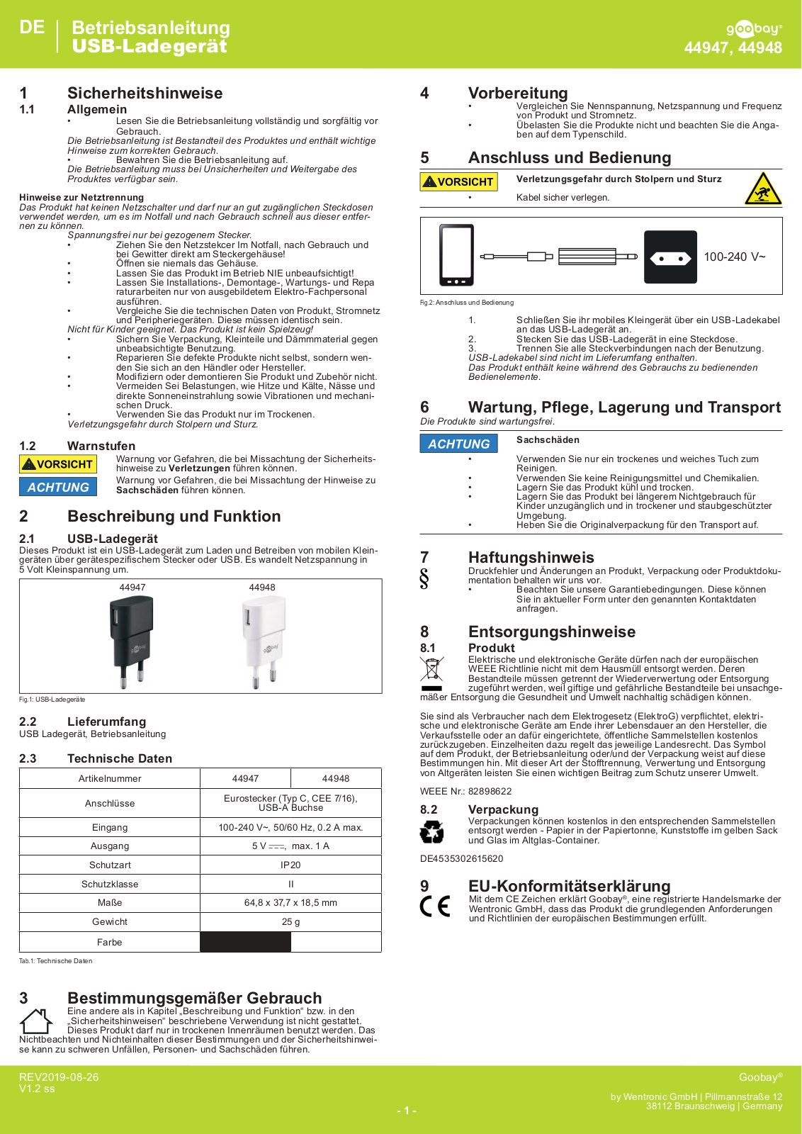 Goobay 44947, 44948 User manual