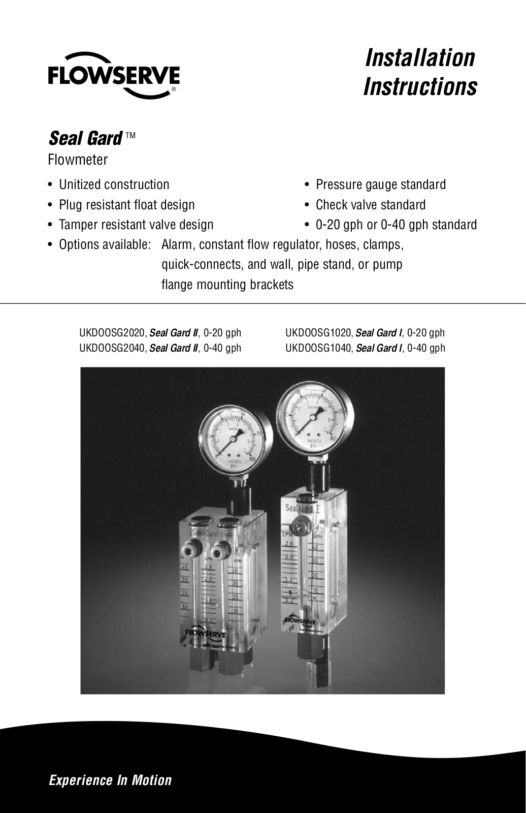 Flowserve Seal Gard User Manual