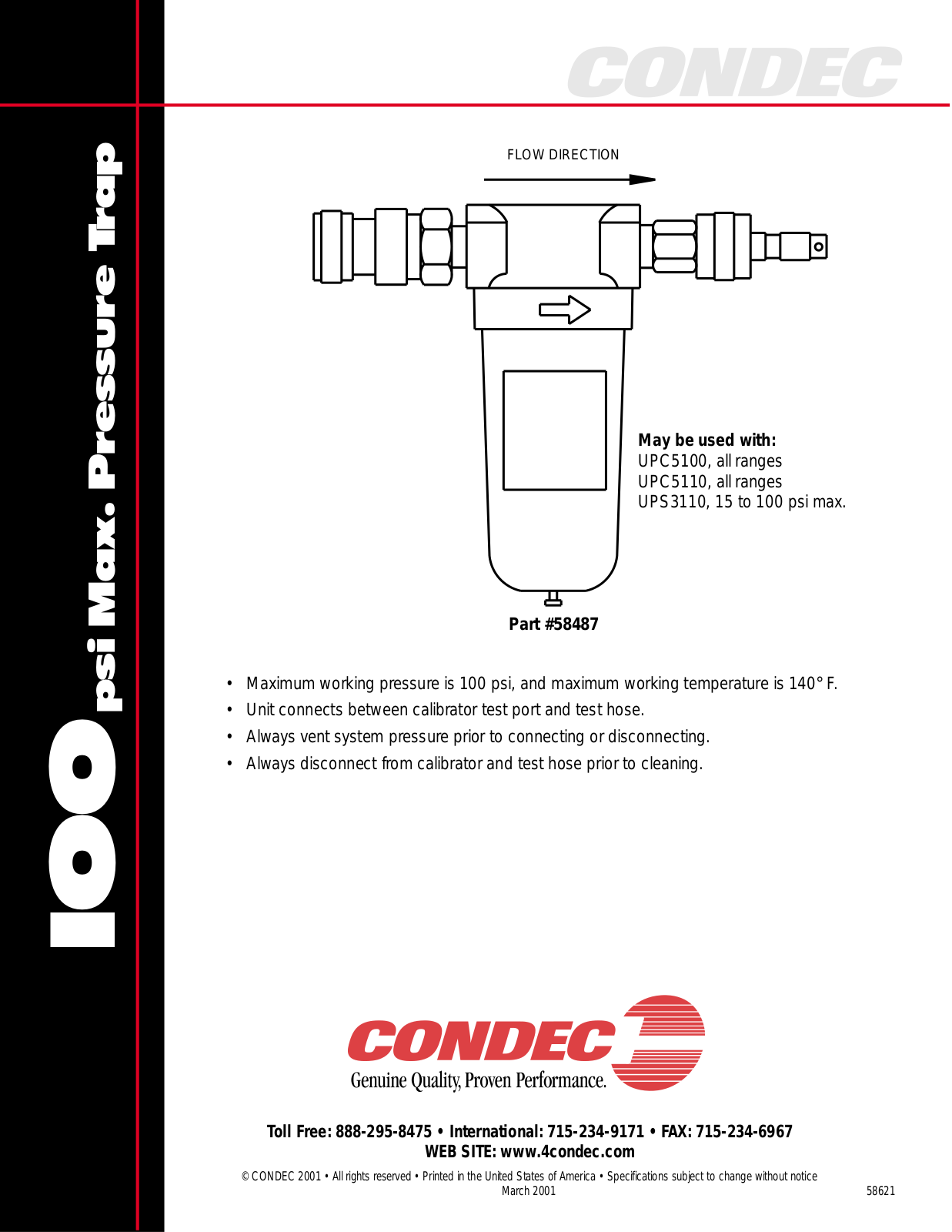 Condec 58487 Data sheet