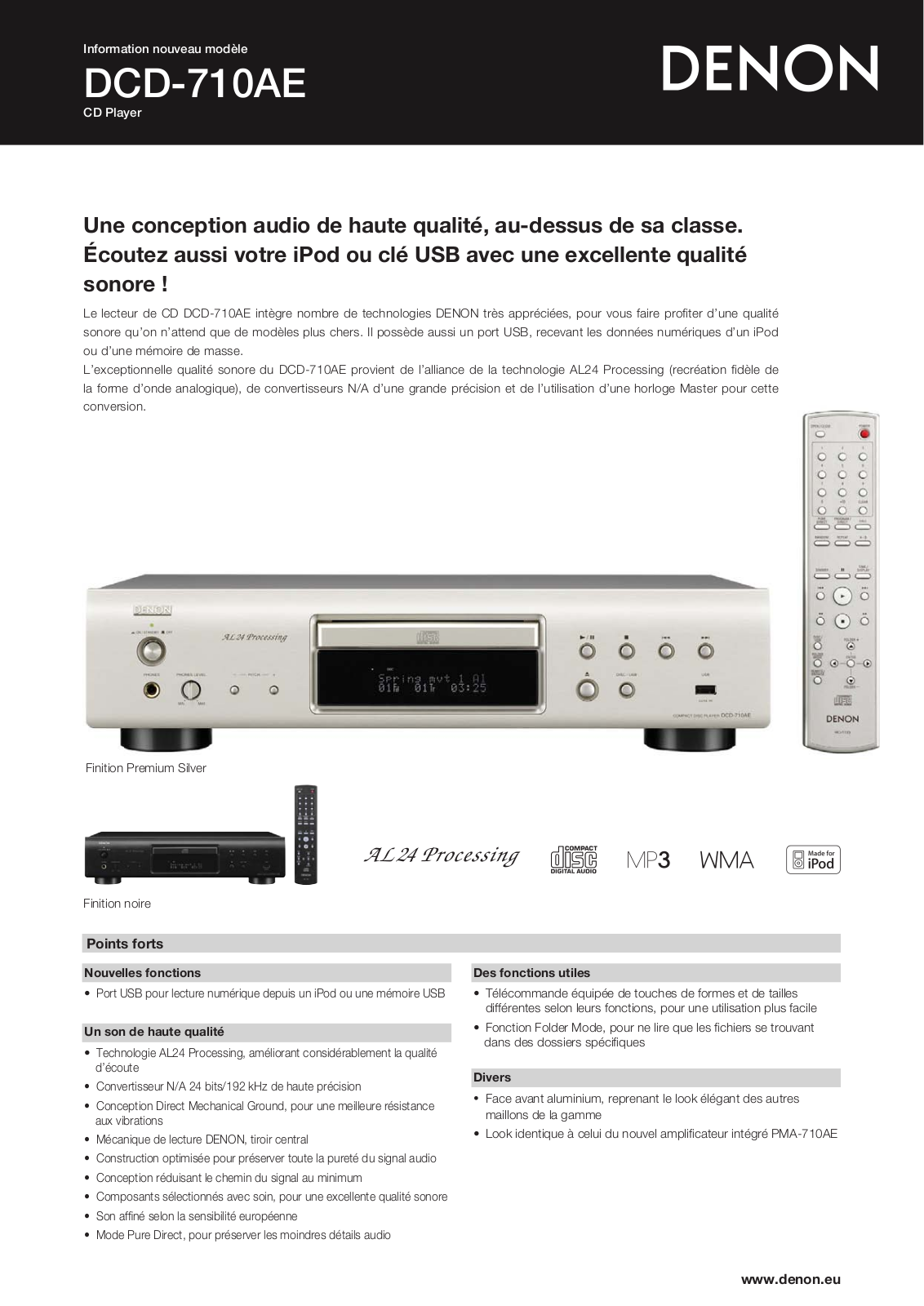 Denon DCD-710AE Technical Description