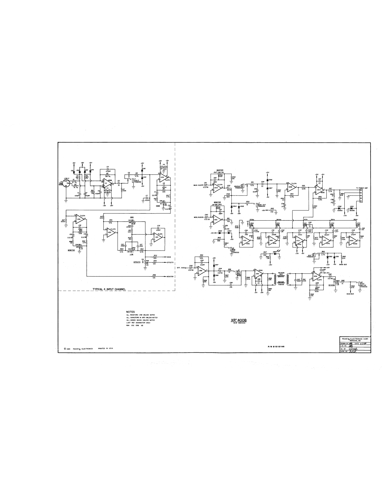 Sony XR400B Service Manual