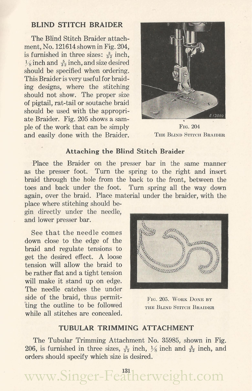 Singer Blind stitcher User Manual