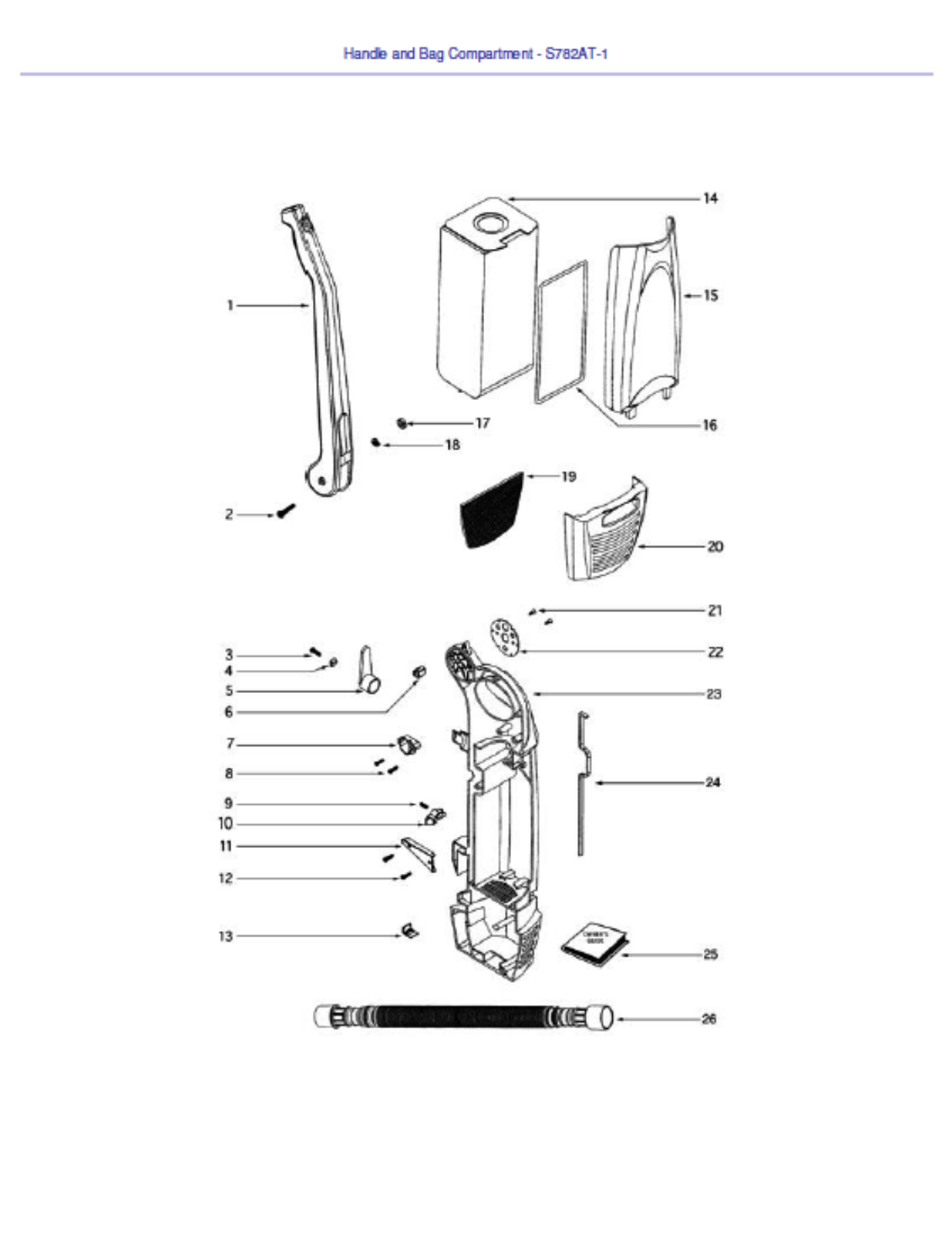 Sanitaire S782at, S782b, S782at-1 Owner's Manual