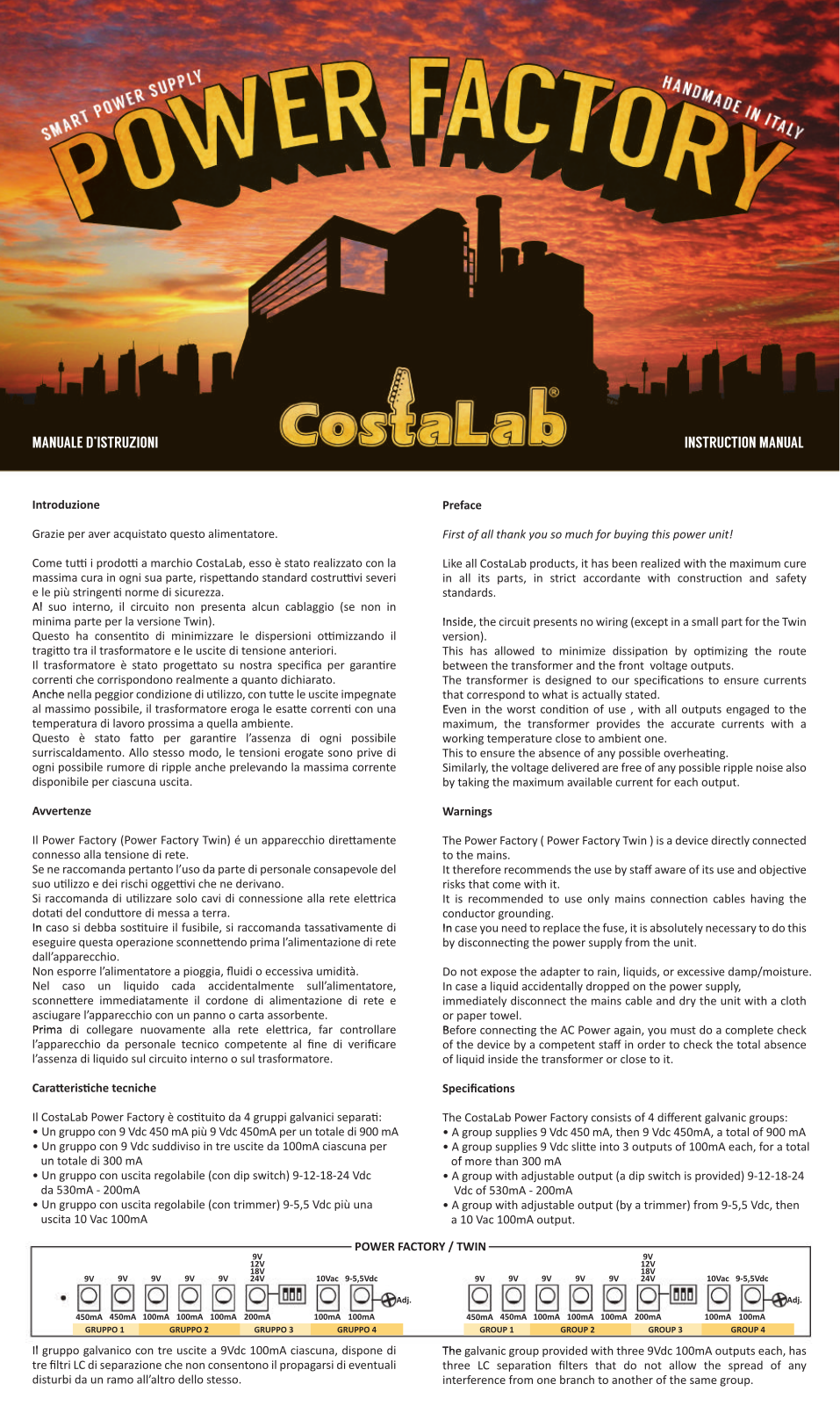 Costalab Power Factory User manual - ManualMachine.com