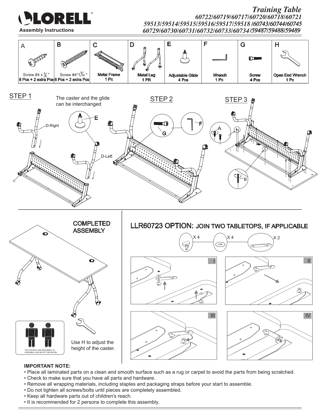 Lorell LRO10268 Installation & Assembly - ManualMachine.com