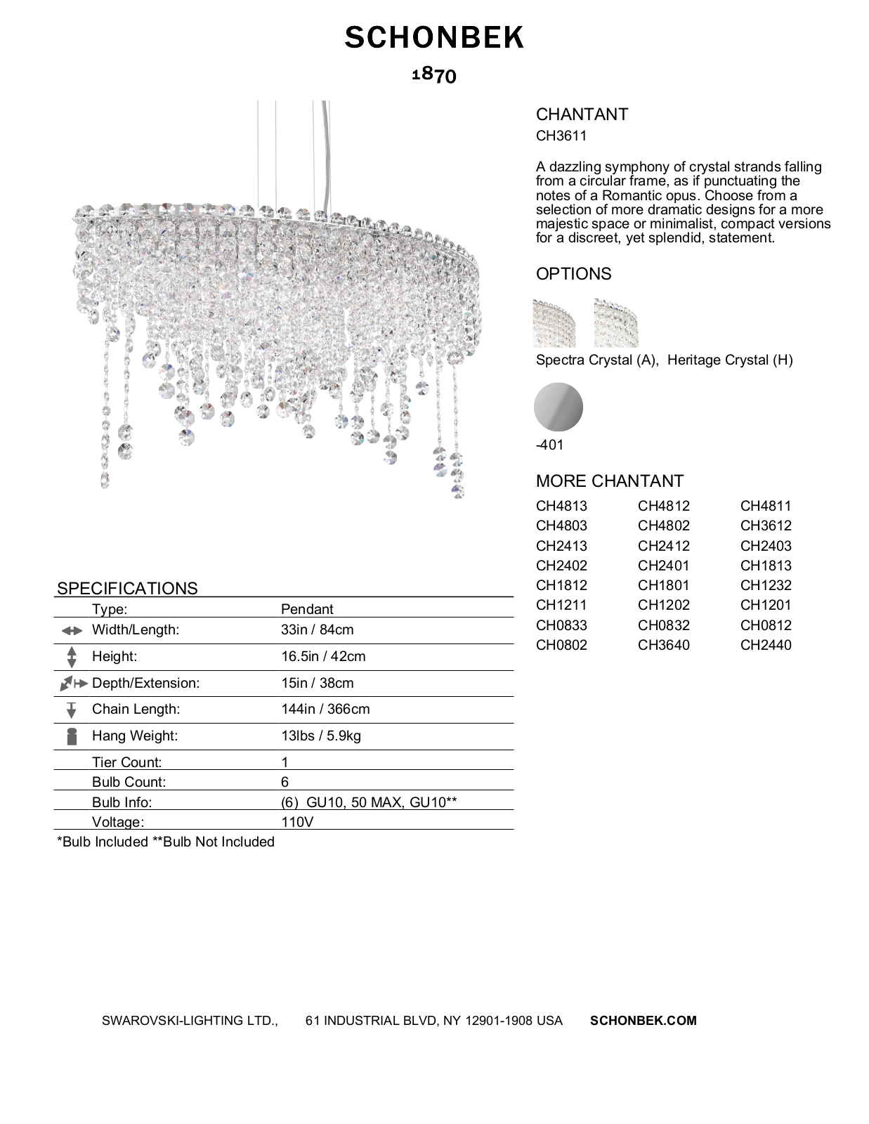 Schonbek SOC3148 Specifications - ManualMachine.com