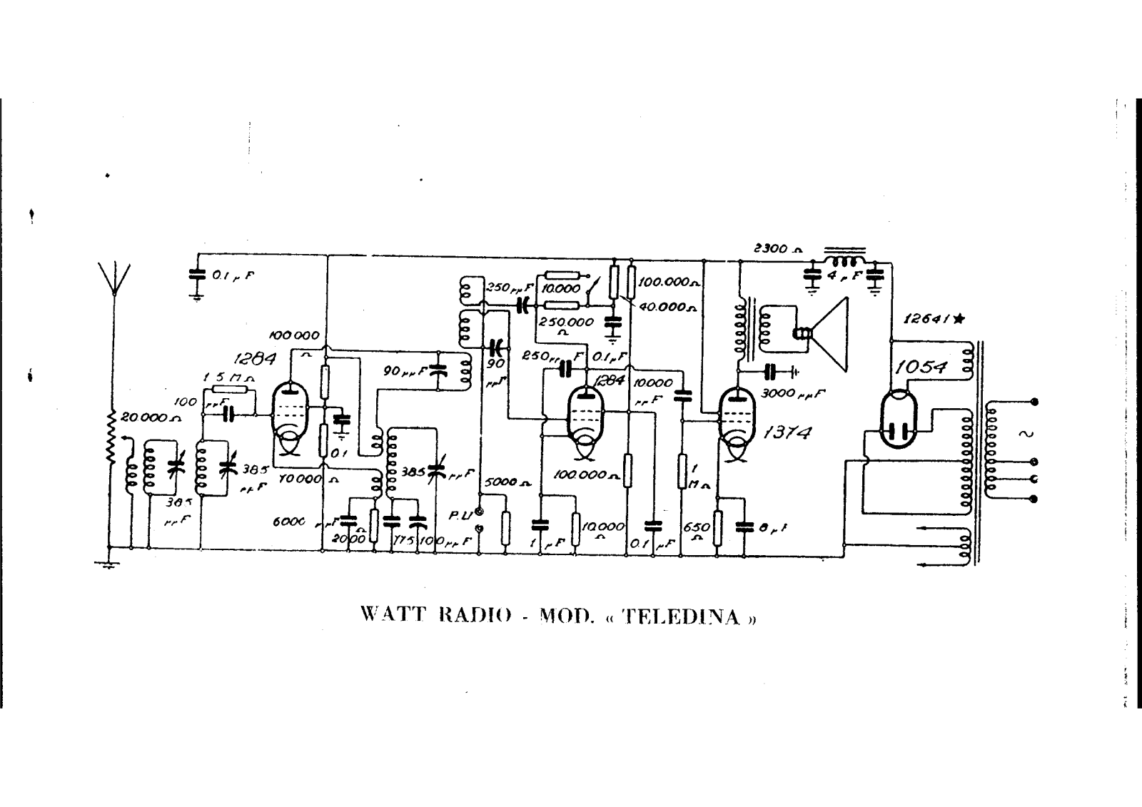 Watt Radio teledina schematic