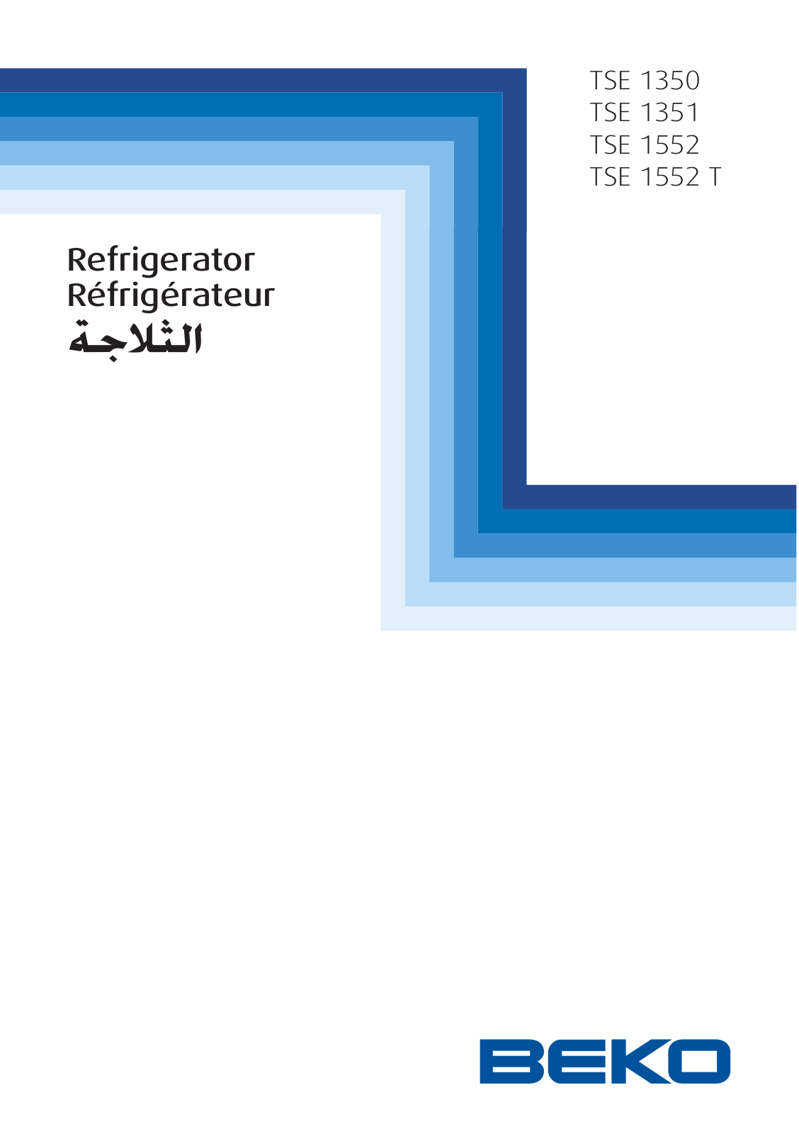 Beko TSE 1350, TSE 1351, TSE 1552, TSE 1552 T User manual