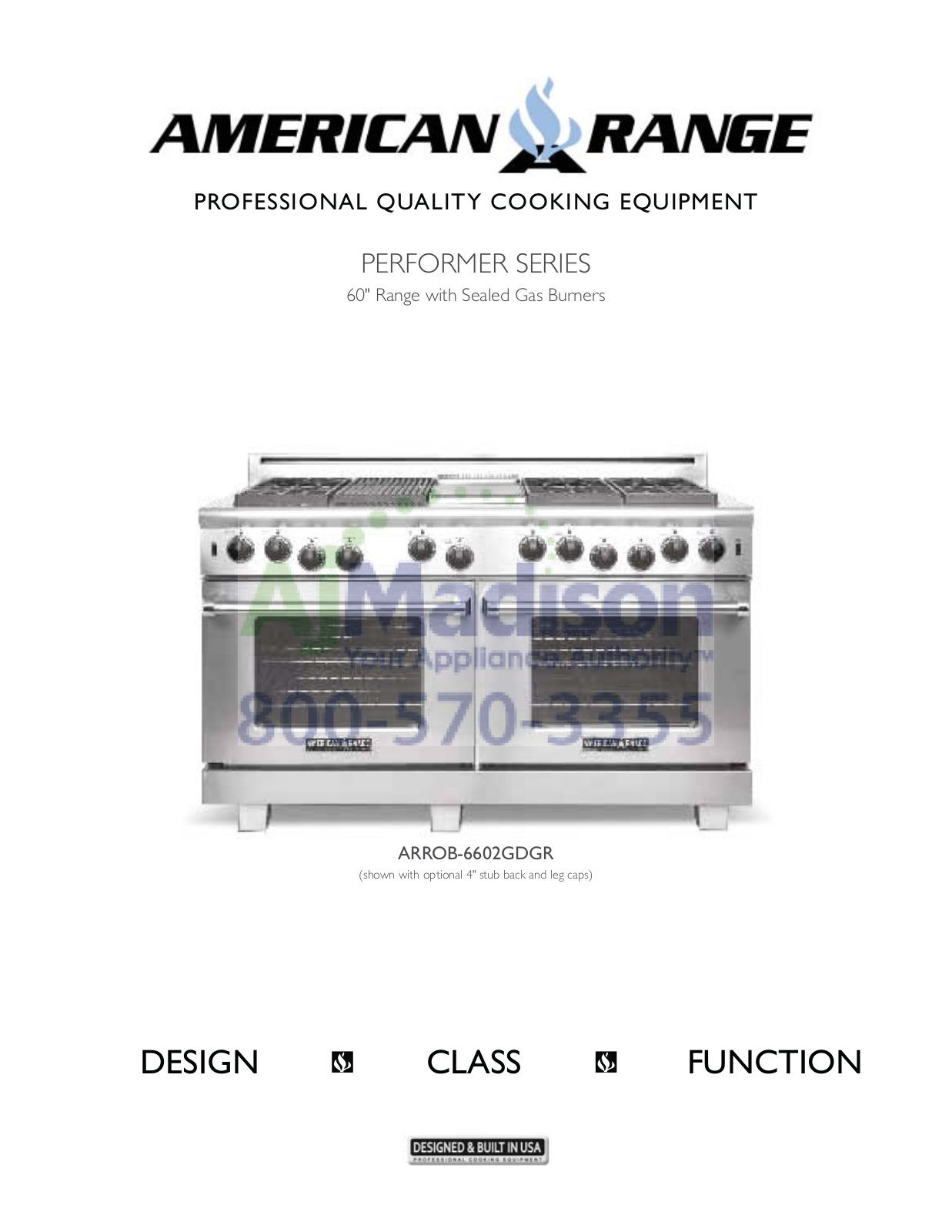 American Range ARROB660GDGRL Specs - ManualMachine.com