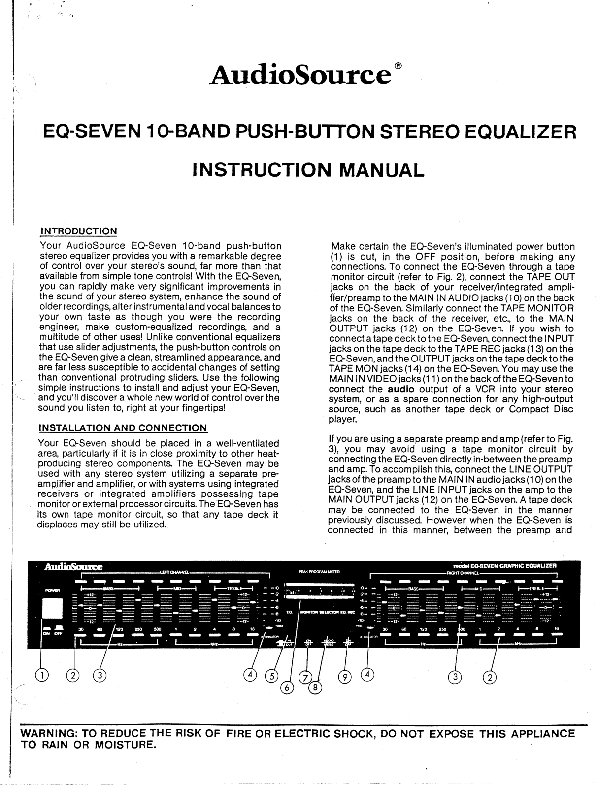 Audio Source EQ7 Owner's Manual