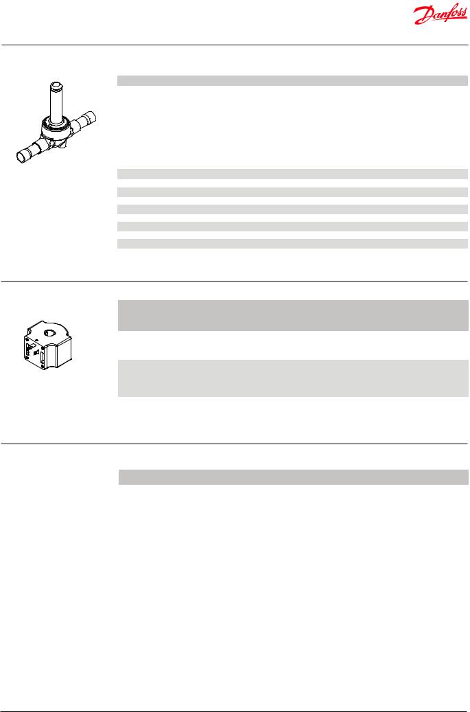 Danfoss EVRP 10 Data sheet