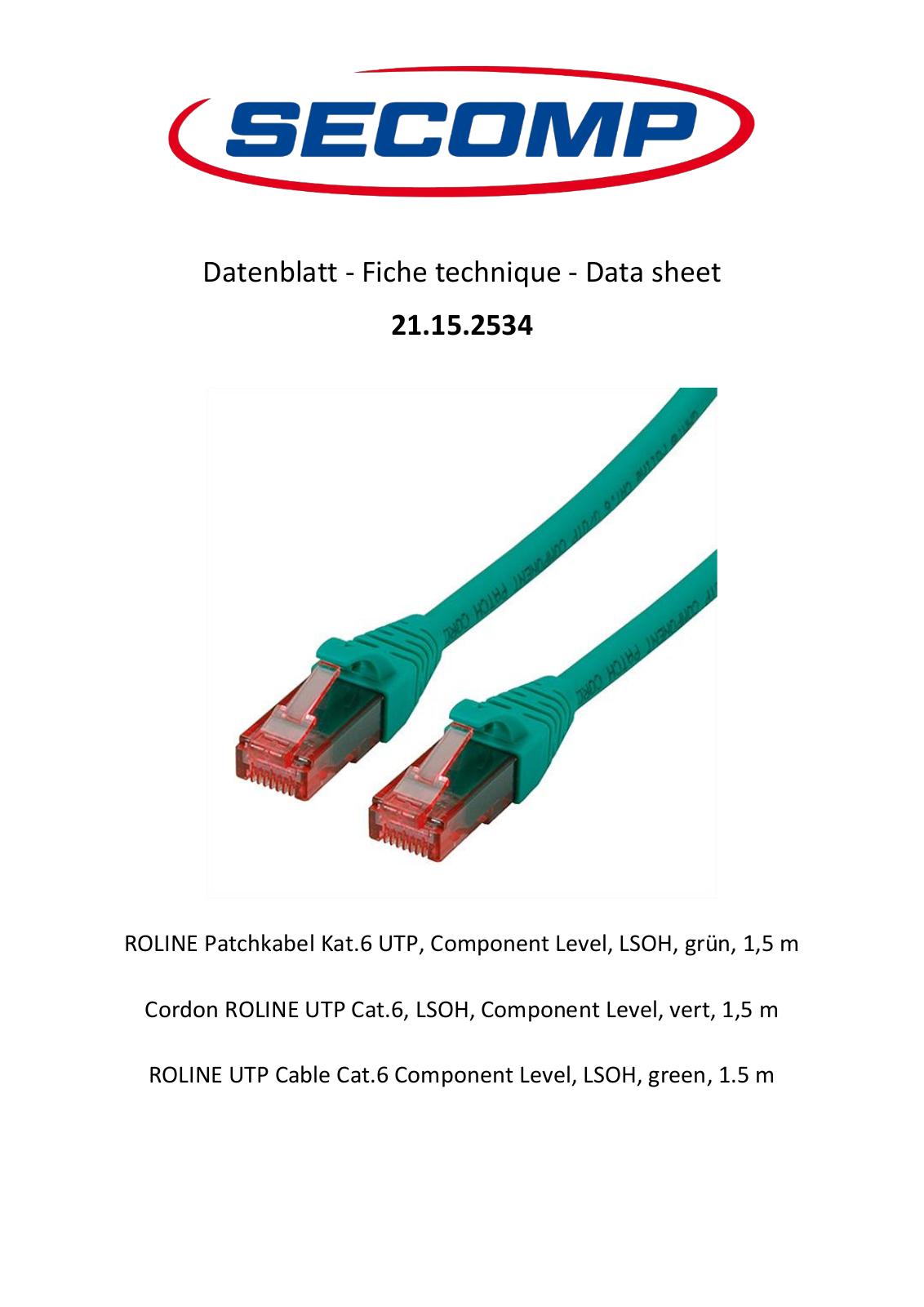 Roline 21.15.2534 User Manual