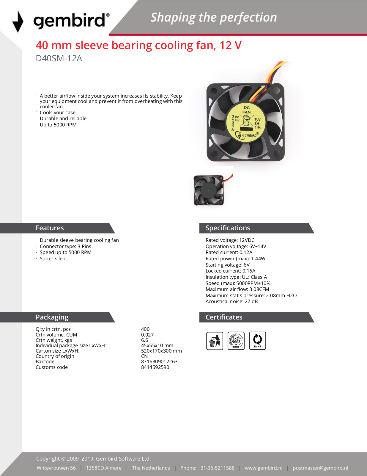Gembird D40SM-12A User Manual - ManualMachine.com
