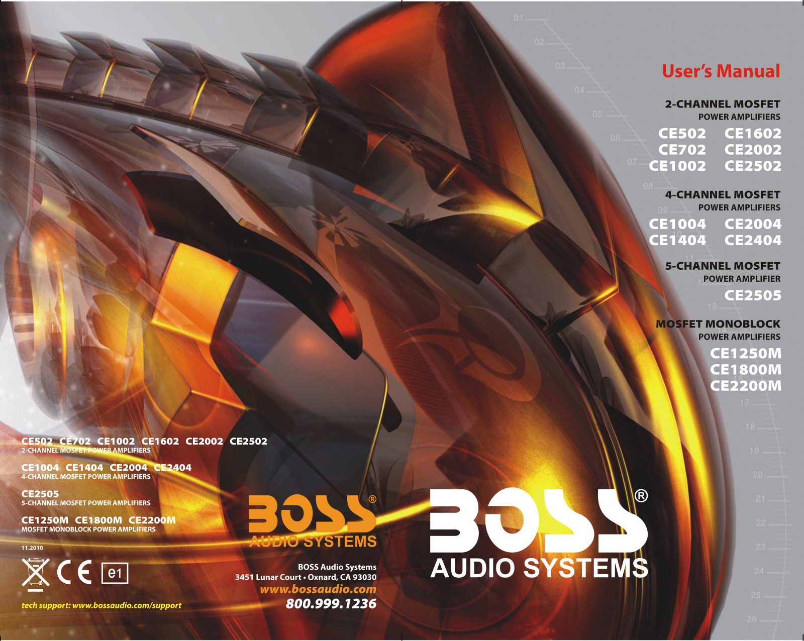 Boss Audio CHAOS EPIC CE1002, CHAOS EPIC CE1004, CHAOS EPIC CE1250M, CHAOS EPIC CE1404, CHAOS EPIC CE1602 User Manual