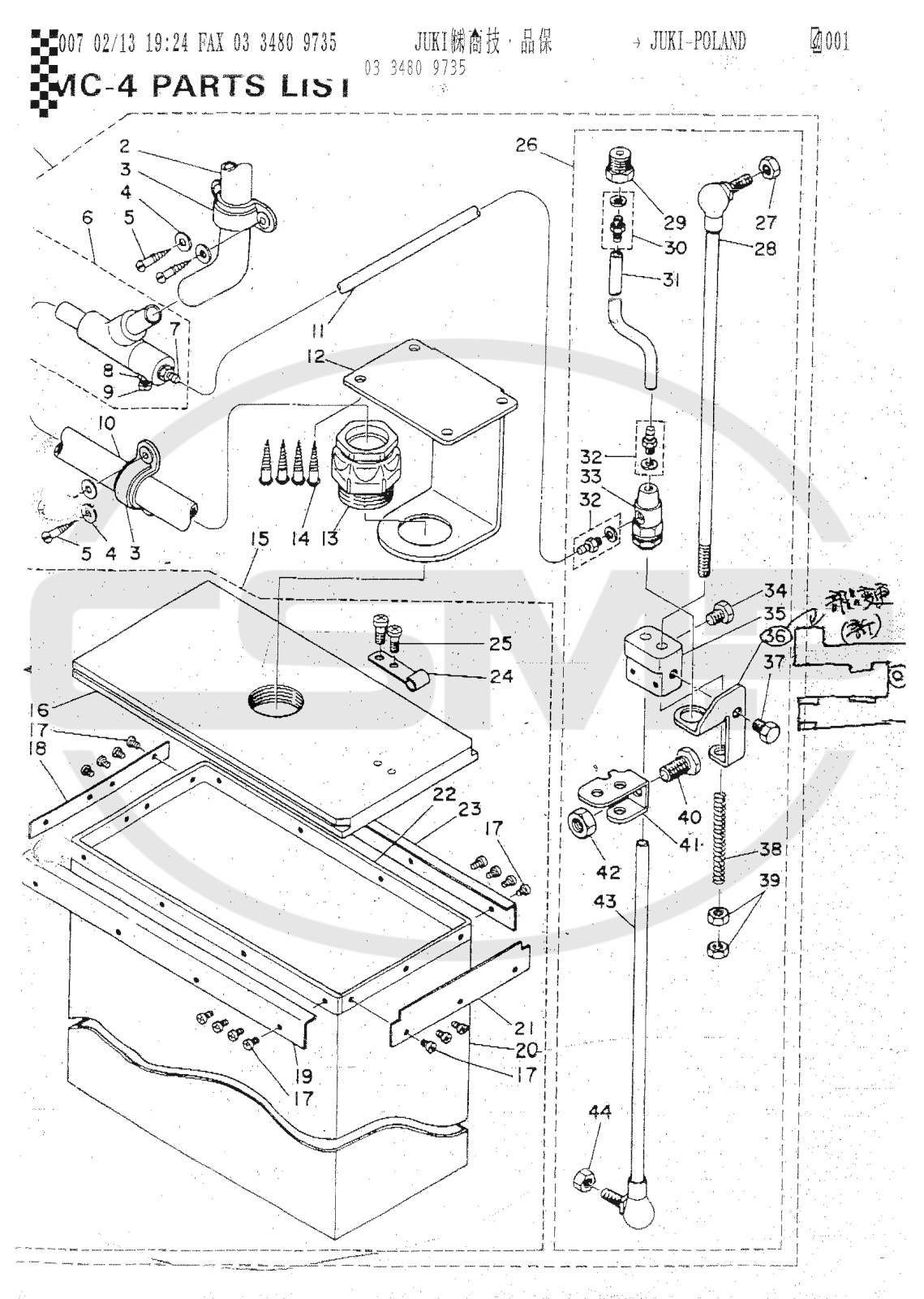 Juki MC4 Parts Book