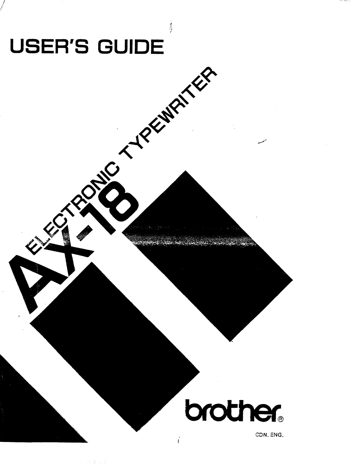 Brother AX-18 Owner's Manual