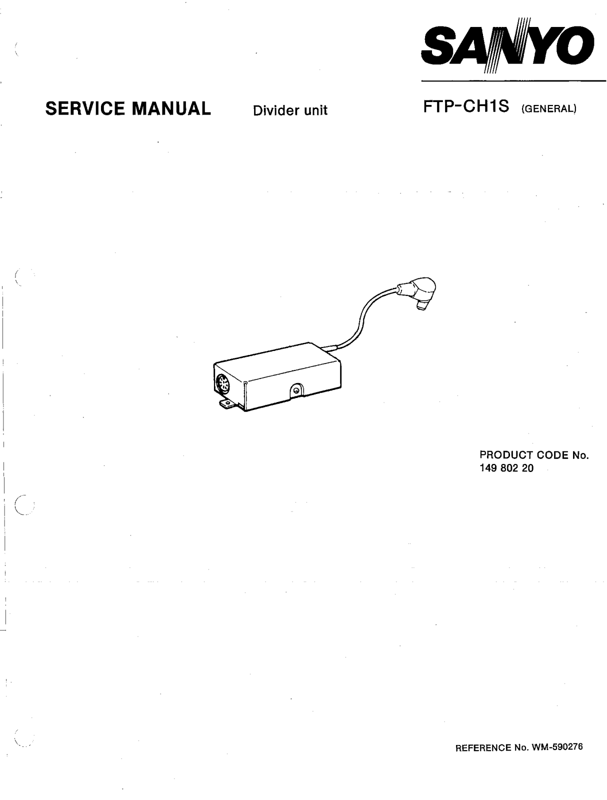 Sanyo FTPCH-1-S Service manual