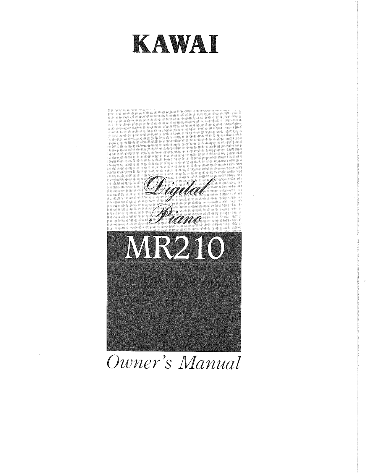 Kawai MR210 User Manual