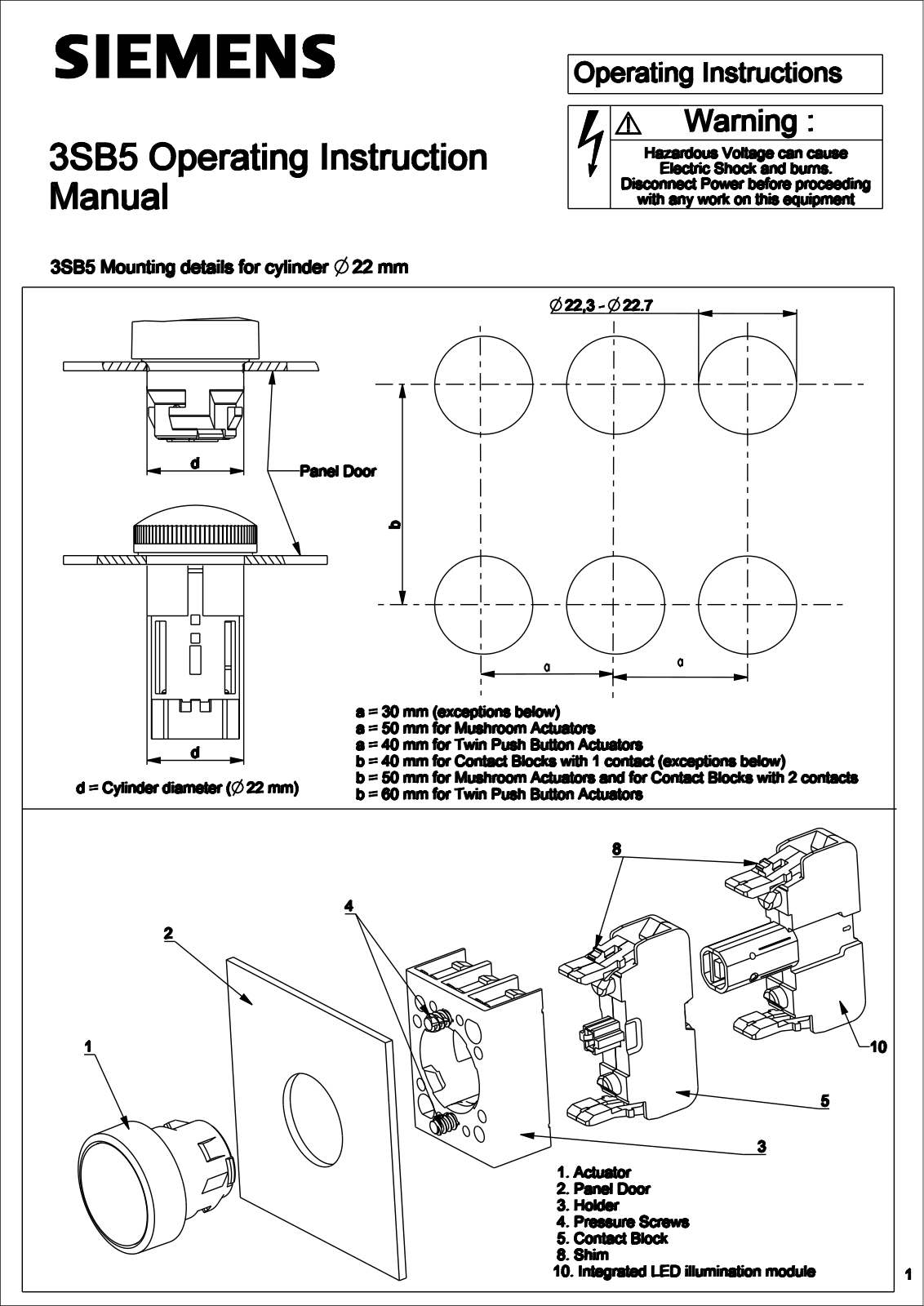 Siemens 3SB5 User Manual - ManualMachine.com