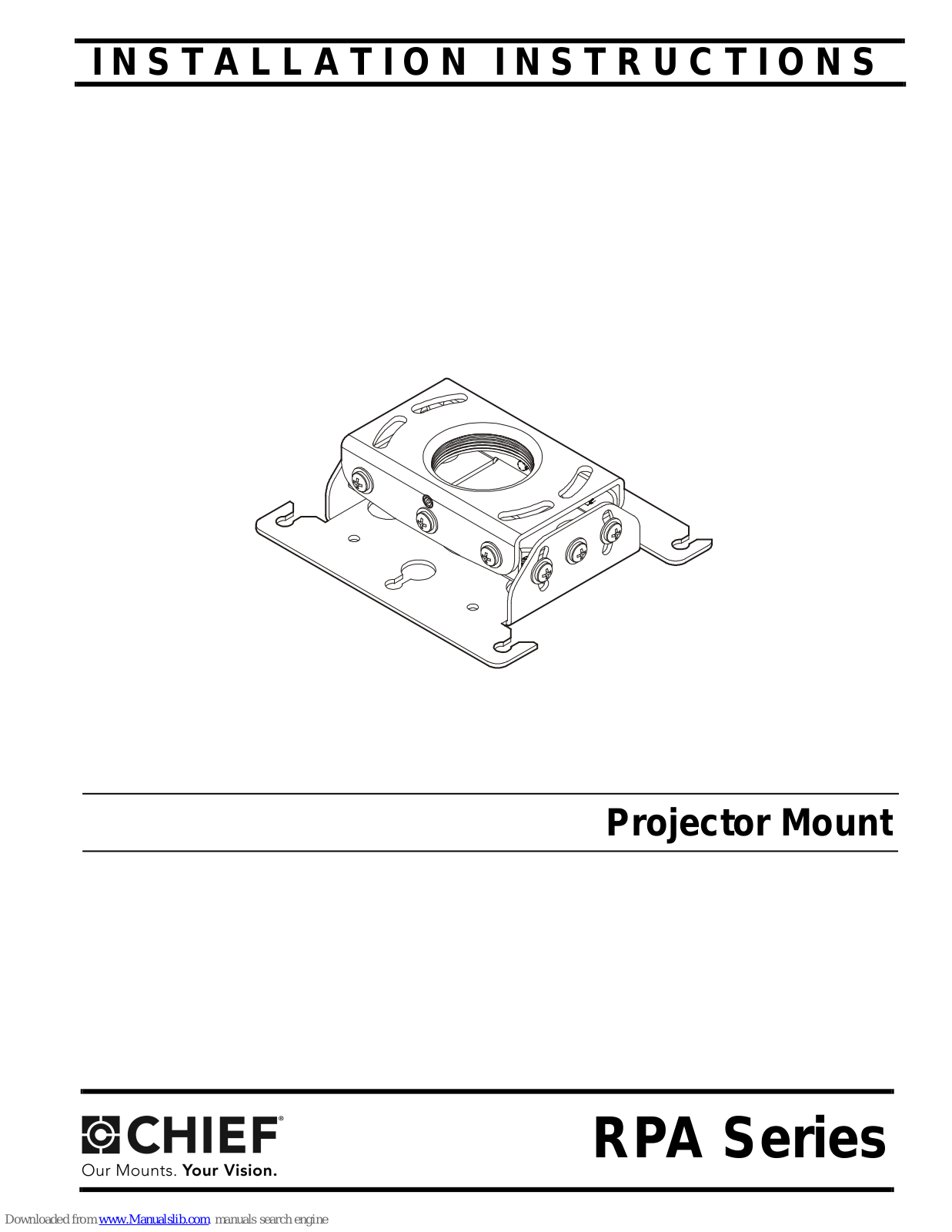 CHIEF RPA Series Installation Instructions Manual