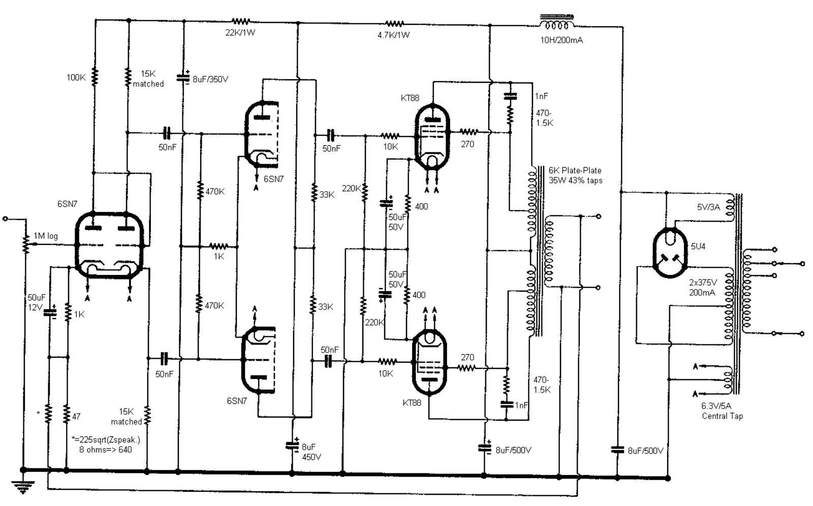 Genelex 30W Schematic