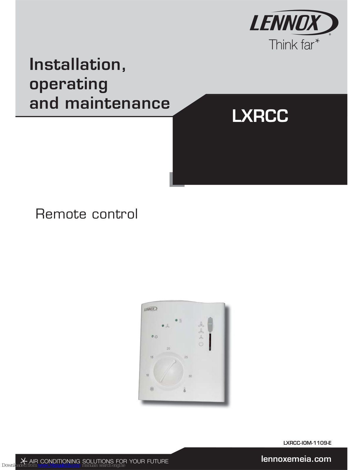 Lennox LXRCC Installation, Operating And Maintenance