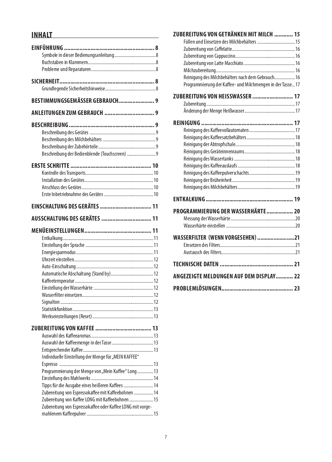 De'Longhi ESAM 6750 operation manual