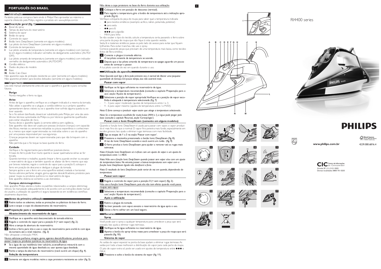 Philips RI4415 220 V, RI4415 127 V User Manual