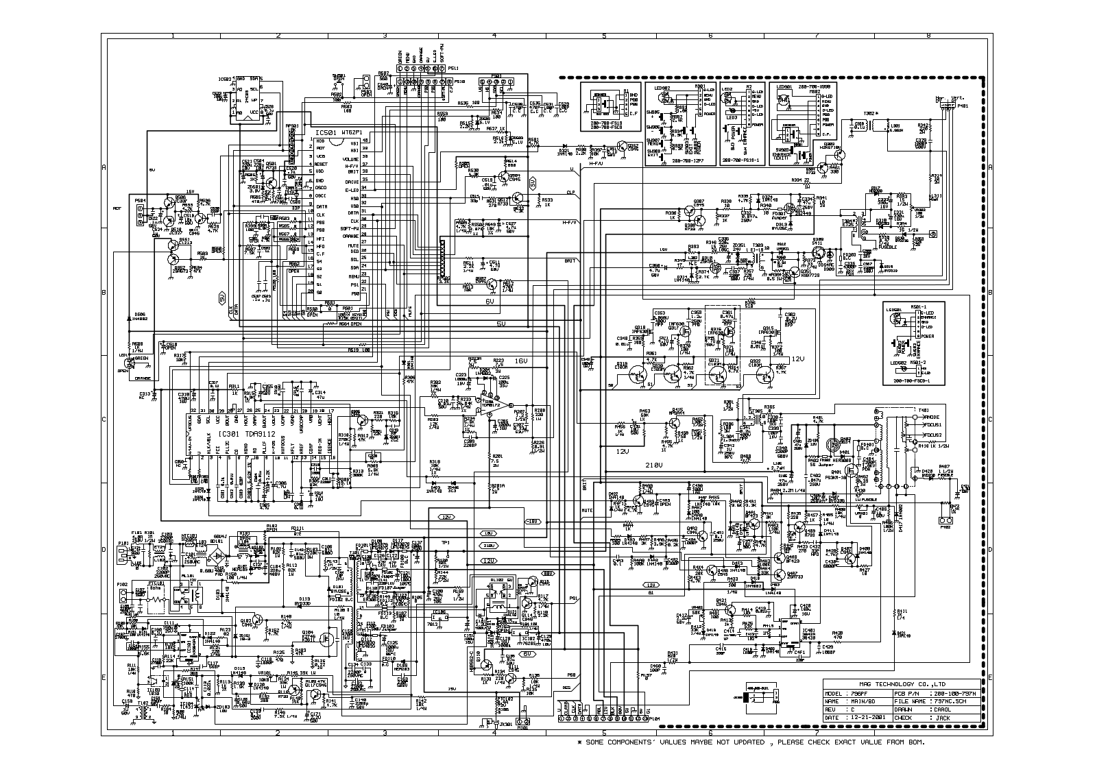 MAG 796PF Schematic